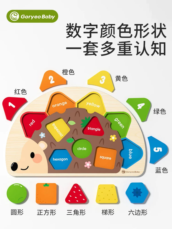 Geometric Intelligence Puzzle: Shape Matching Pegboard Insert for 1–2.5 Year Olds—Montessori Early Learning Fine Motor Toy