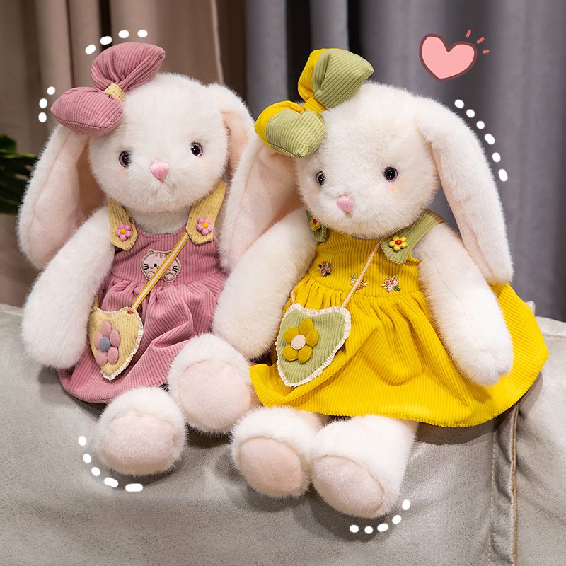 Adorable Little Bunny Plush Toy Comfort Lovey Doll Binky Rabbit for Bedtime Cuddles—Run-Run Bunny Sleep Companion for Girls, Birthday Gift