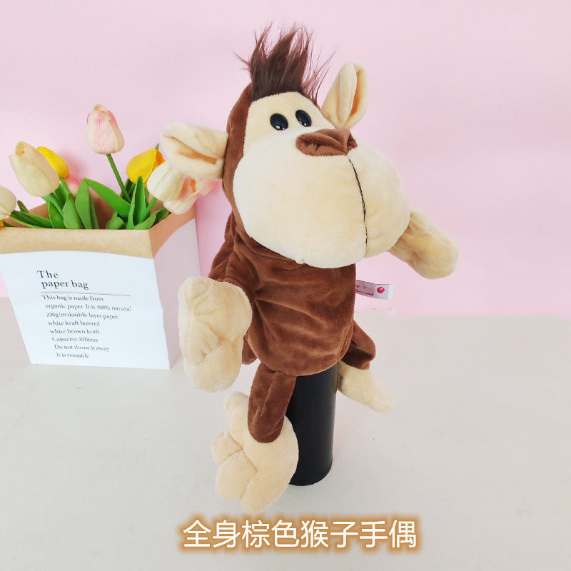 Ventriloquism Animal Hand Puppet Plush Toy Family Interactive Gloves Kindergarten Storytelling Can Open Mouth Doll Rag Doll