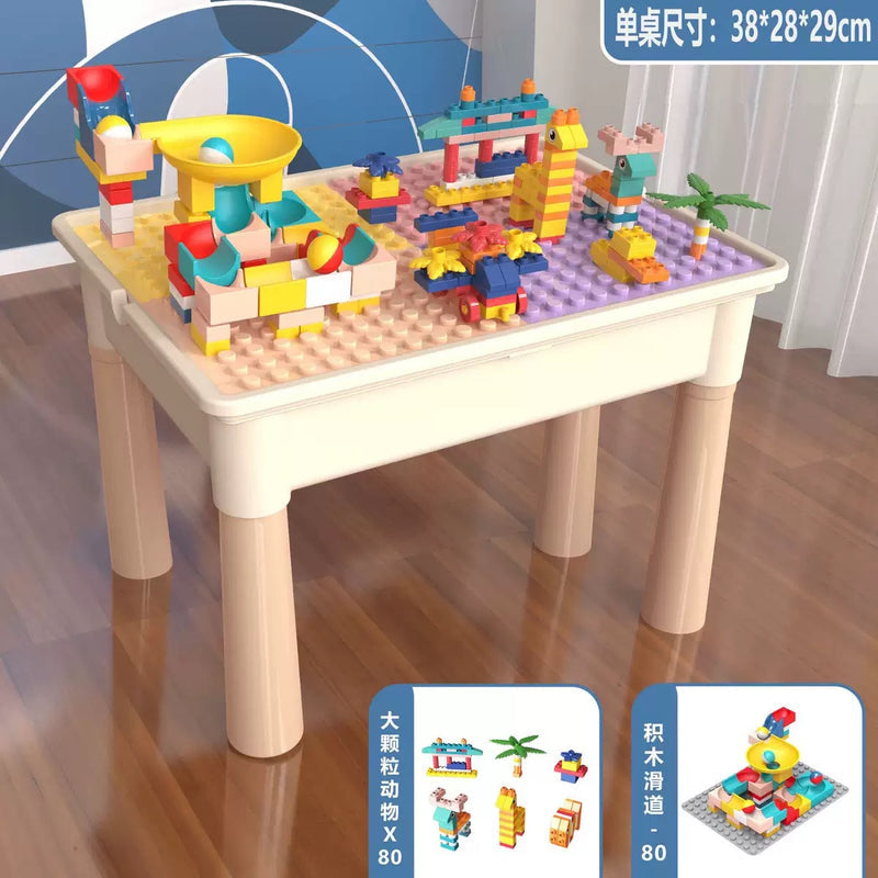 Compatible with a Certain Large Building Block Table, Large Particle Assembly Educational Children's Toy, Multifunctional Learning and Play Table for Babies