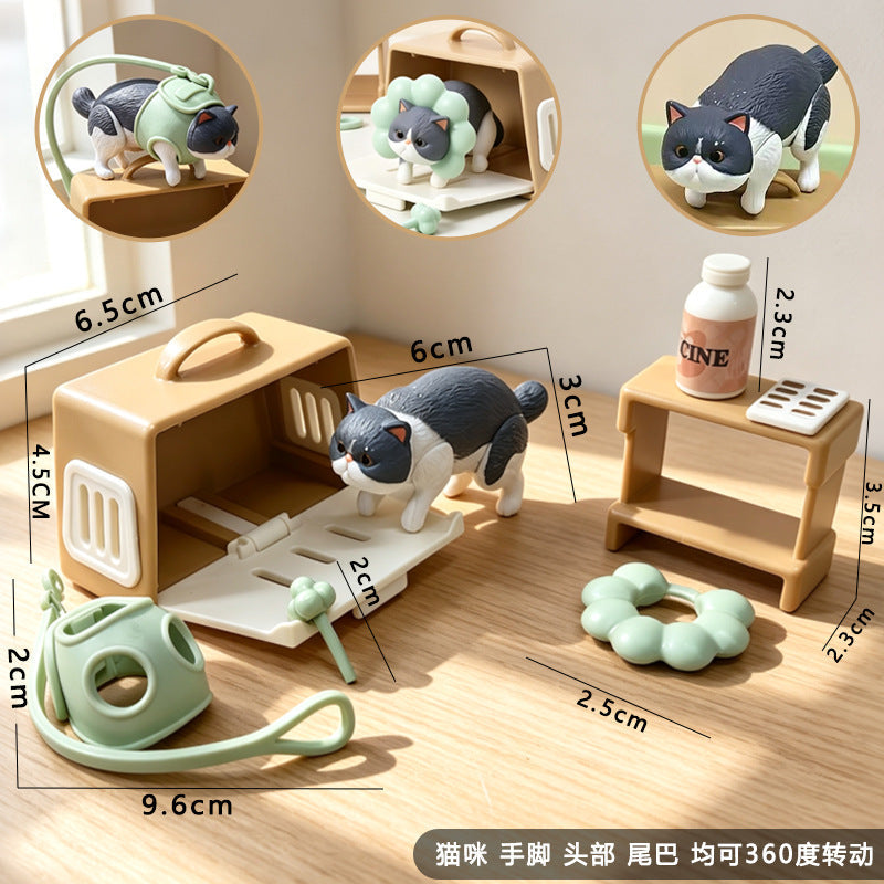 Mini Scene Playset Toy Dollhouse Double-Door Refrigerator Miniature for Pretend Play, Realistic Model