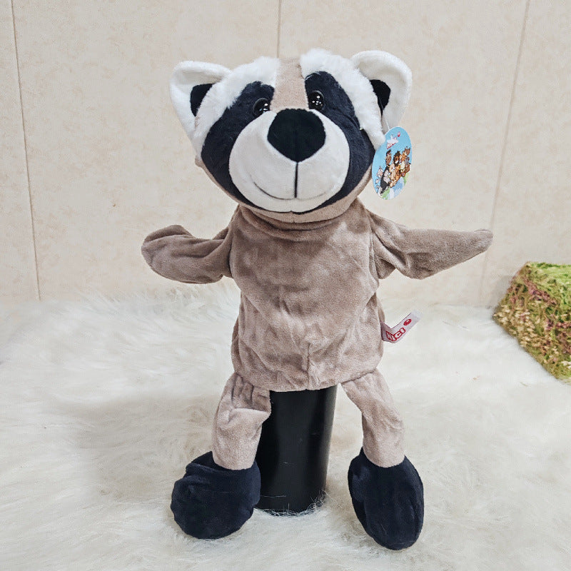 Ventriloquism Animal Hand Puppet Plush Toy Family Interactive Gloves Kindergarten Storytelling Can Open Mouth Doll Rag Doll