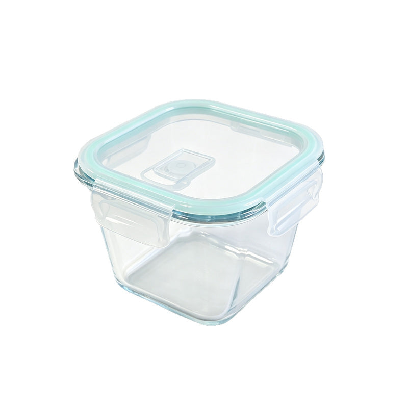 Glass Soup Bowl Household Sealed Square Microwave Heating Special Bowl for Office workers Adult Lunch Box with Lid for Fresh Keeping