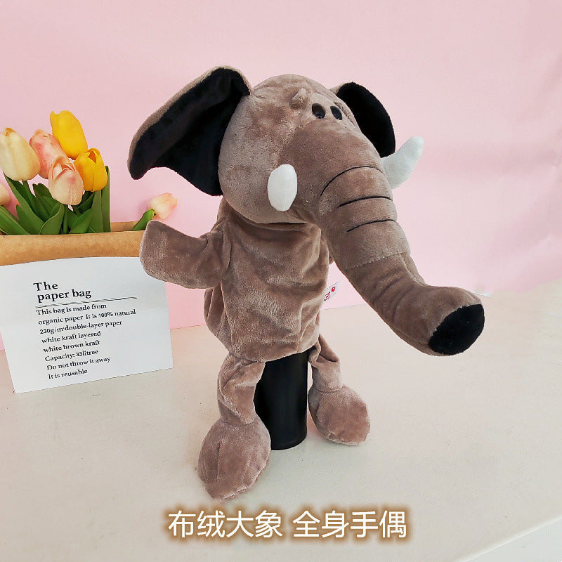 Ventriloquism Animal Hand Puppet Plush Toy Family Interactive Gloves Kindergarten Storytelling Can Open Mouth Doll Rag Doll