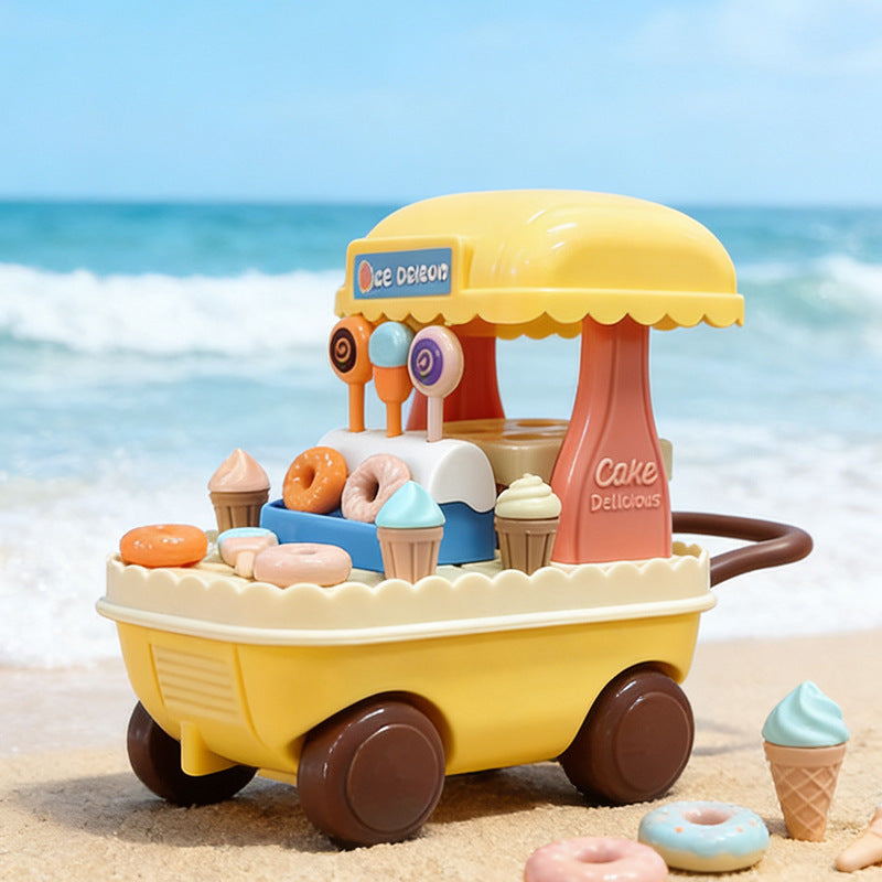 Mini Scene Playset Toy Dollhouse Double-Door Refrigerator Miniature for Pretend Play, Realistic Model