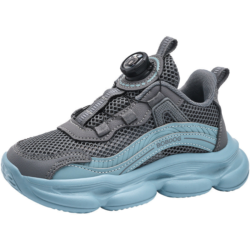 Babudou Boys' Shoes 2026 Kidsren's Mesh Sports Shoes Korean Style Dad Shoes Casual Running Shoes Lightweight Trendy Shoes