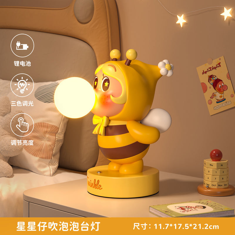 Star Person Bedroom Bedside Lamp USB Rechargeable Table Lamp Night Light Decorative Ornament Practical Gift for Friends (For Him & Her)