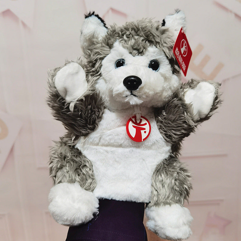 Ventriloquism Animal Hand Puppet Plush Toy Family Interactive Gloves Kindergarten Storytelling Can Open Mouth Doll Rag Doll
