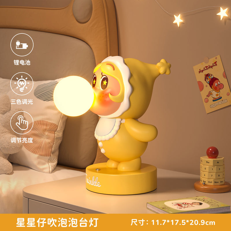 Star Person Bedroom Bedside Lamp USB Rechargeable Table Lamp Night Light Decorative Ornament Practical Gift for Friends (For Him & Her)