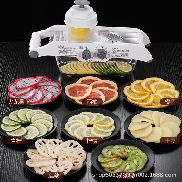 Lemon Slicer for Home Use, Small Milk Tea Shop, Multifunctional Manual Lemon and Potato Slicer Tool