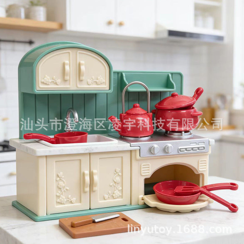 Mini Scene Playset Toy Dollhouse Double-Door Refrigerator Miniature for Pretend Play, Realistic Model