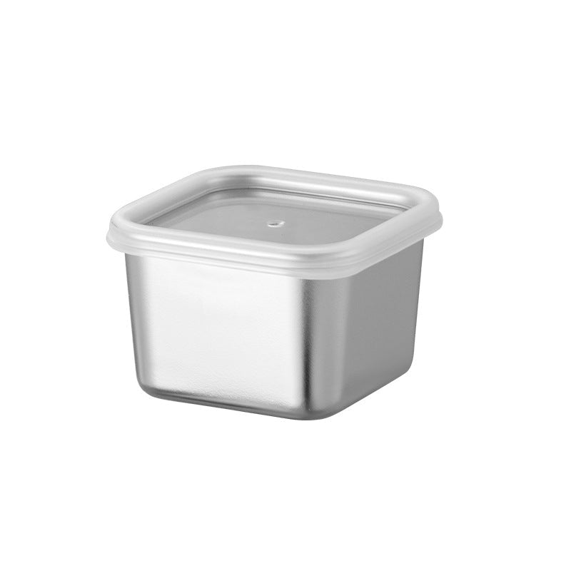 304 Stainless Steel Mini Sealed Tomato Salad Dressing Container with Lid, Portable Outdoor Seasoning Sauce Cup