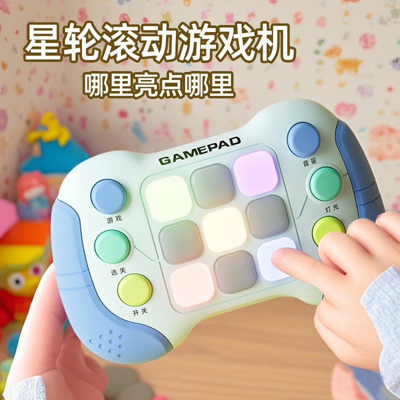 Star Wheel Rolling Puzzle Stress-Relief Game Console: Speed Push Competitive Adventure Clearance & Whack-a-Mole Button-Press Toy for Kids