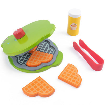 Kids Pretend Play Tea Set & Dessert Set, Role-Play Wooden Toys for Preschool Kindergarten, Imaginative Housekeeping Pretend Play