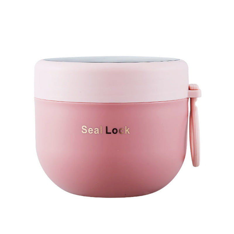 304 Stainless Steel Insulated Bowl Breakfast Cup Oatmeal Cup Wide Diameter Yogurt Bowl Porridge Jar Portable Fresh-Keeping Bowl Small Lunch Box