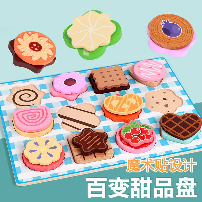 Children's Ice Cream Shop Variety Dessert Plate Role Play Puzzle Early Education Educational Toys Girls' Toys