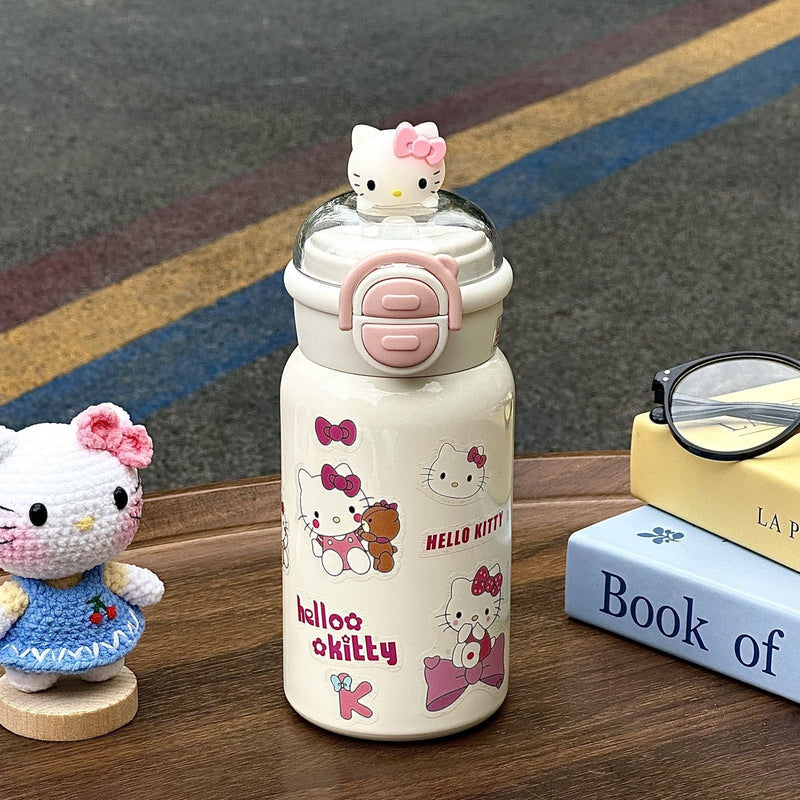 New plastic cup ins high color value large capacity portable cute cartoon children student water cup summer net red