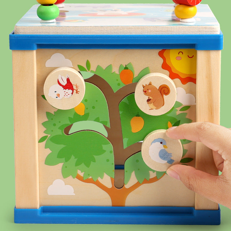 Kids’ Educational Bead-Sorting & Threading Puzzle Toy Multi-Function “Treasure Box” Learning Center for Boys and Girls—Early Education Stringing Beads Intelligence Box, Parent-Child Play