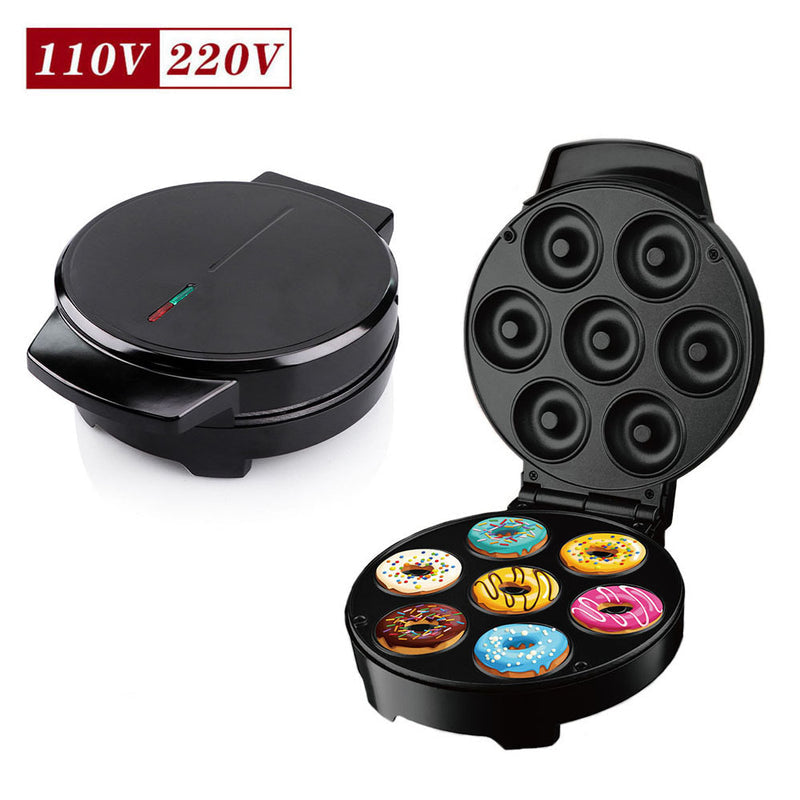 Cross-Border Us Standard 110V Household Donut Machine Breakfast Machine Mini Cake Machine Round Cake Machine Light Food Machine Baking Machine