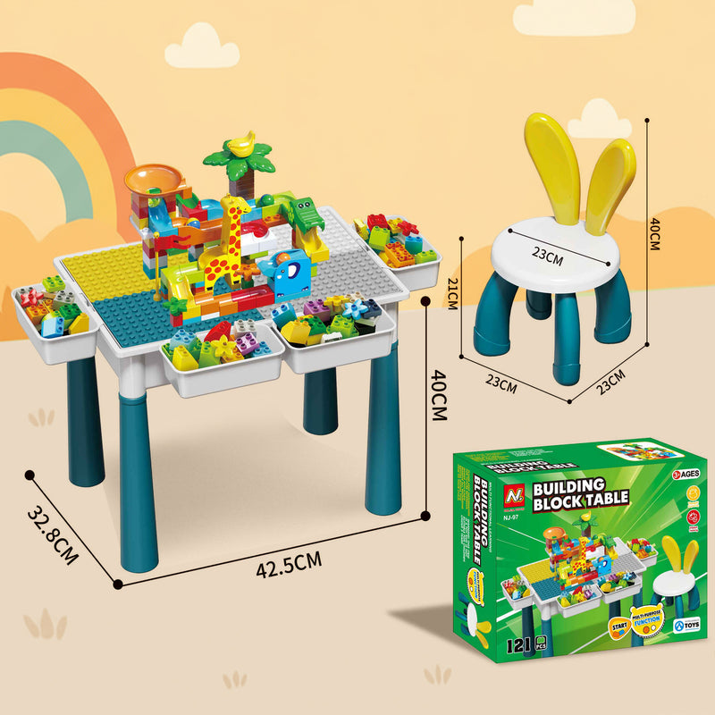 Compatible with a Certain Large Building Block Table, Large Particle Assembly Educational Children's Toy, Multifunctional Learning and Play Table for Babies