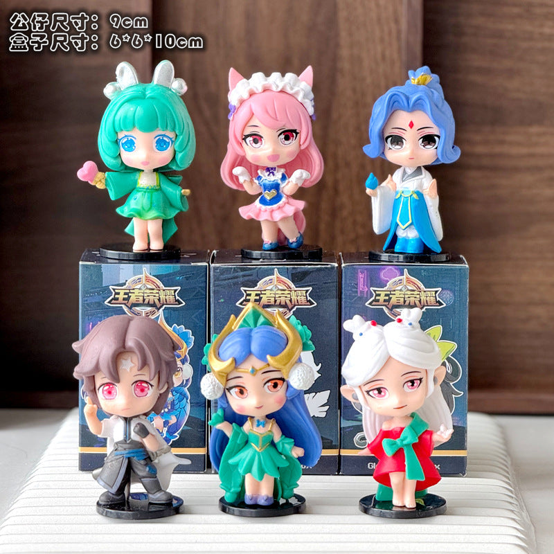 Chibi Honor of Kings Collectible Figures: Diao Chan, Cai Wenji, Daji, Sea Moon, Yunzhong Jun — Toy Figurine Character Model Blind Box Display