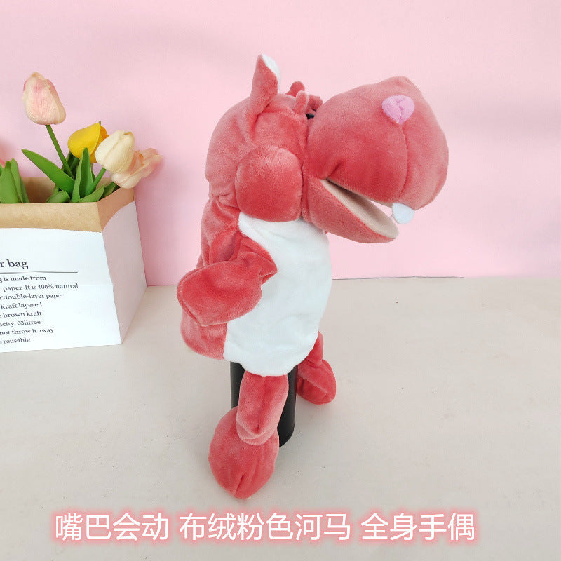 Ventriloquism Animal Hand Puppet Plush Toy Family Interactive Gloves Kindergarten Storytelling Can Open Mouth Doll Rag Doll