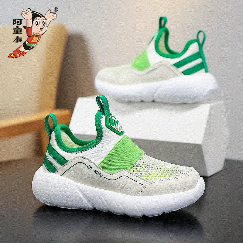 Astro Boy Boys' Sneakers Summer 2026 New Mesh Breathable Children's Slip-On Shoes for Bo