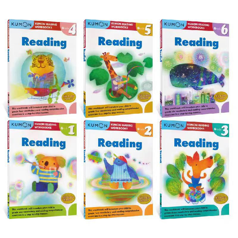 Kumon ReadinG Workbooks G1-G6 Kumon Education EnGlish OriGinal Primary School Full-year Level