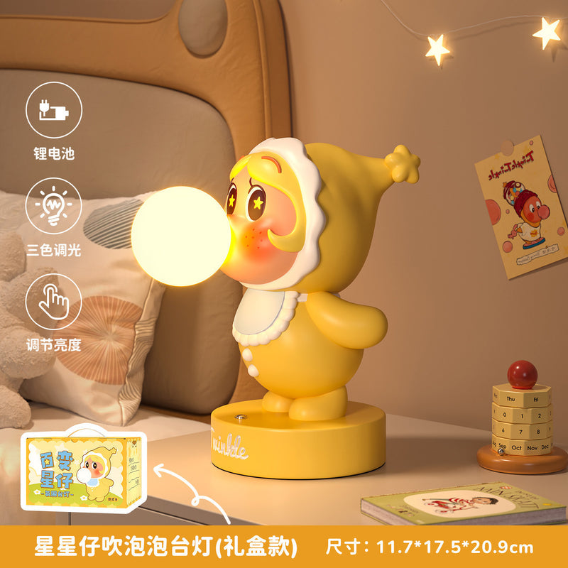 Star Person Bedroom Bedside Lamp USB Rechargeable Table Lamp Night Light Decorative Ornament Practical Gift for Friends (For Him & Her)