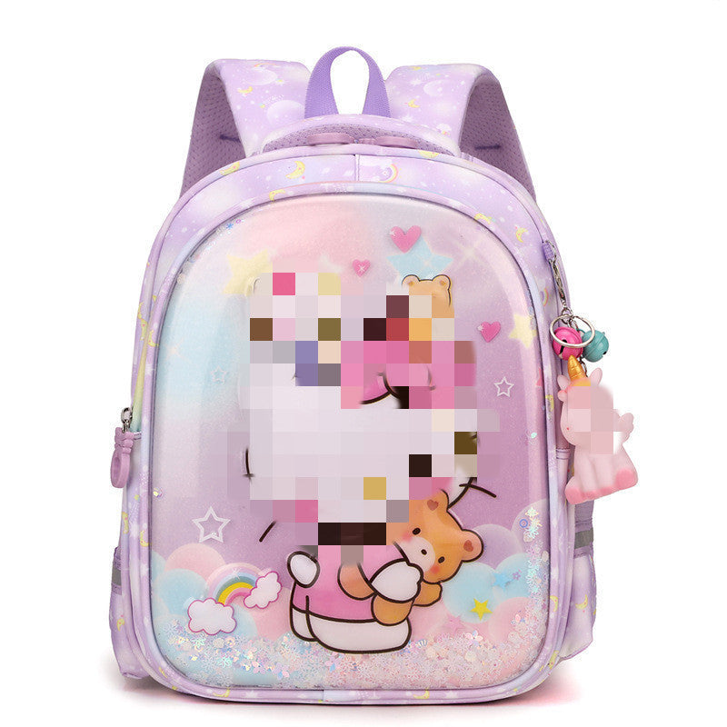 Children's Schoolbags Cartoon Cute Kuromi Baby Kindergarten Backpack Burden-Reducing Primary School Students First and Second Grade Backpack