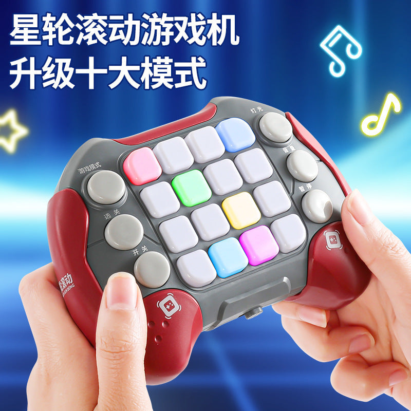 Star Wheel Rolling Puzzle Stress-Relief Game Console: Speed Push Competitive Adventure Clearance & Whack-a-Mole Button-Press Toy for Kids