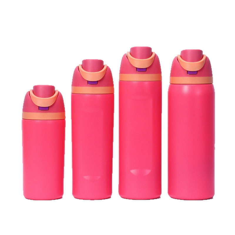 Cross-Border Fruit Cup Owala Style Thermos Cup Large Capacity Double-Layer Vacuum Sports Water Bottle Outdoor Handle Water Bottle