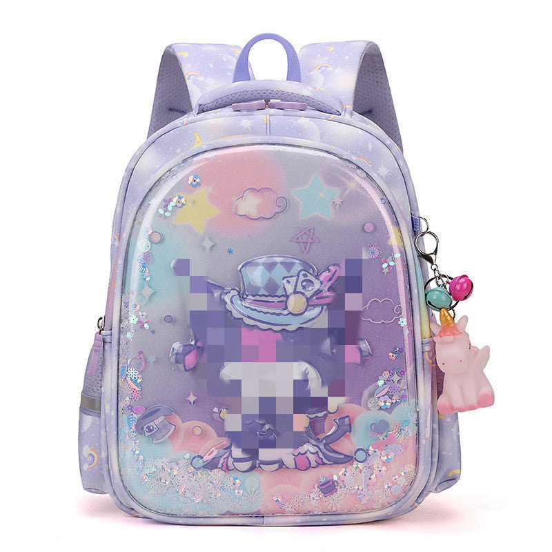 Children's Schoolbags Cartoon Cute Kuromi Baby Kindergarten Backpack Burden-Reducing Primary School Students First and Second Grade Backpack