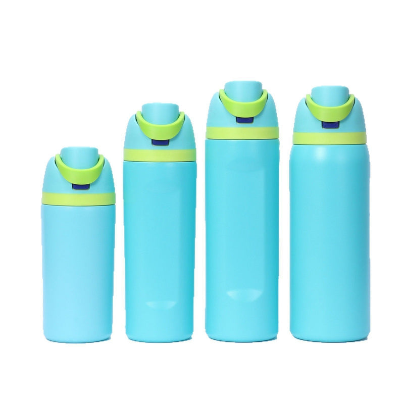 Cross-Border Fruit Cup Owala Style Thermos Cup Large Capacity Double-Layer Vacuum Sports Water Bottle Outdoor Handle Water Bottle