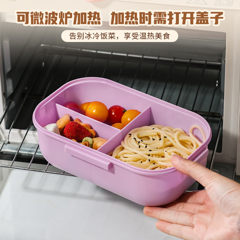 304 Stainless Steel Student Lunch Box, Cartoon Compartment Sealed Meal Container, Microwave-Safe Bento Box with Large Capacity