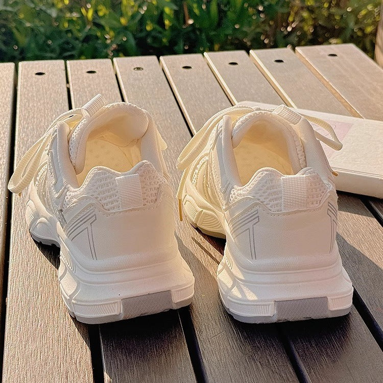 Dad Shoes for Women 2026 Spring and Summer New Breathable Mesh Shoes Thick-Soled Height-Increasing Shoes to Match Skirts Sports Casual Shoes for Women