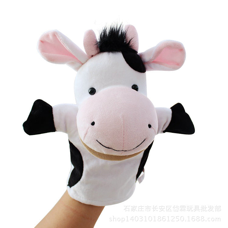 Cartoon Animal Plush Hand Puppets That Can Open Their Mouths, Parent-Child Toys for Kindergarten Storytelling, Cross-Border Ready Stock, Custom Logo