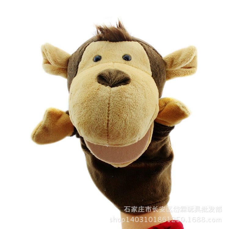 Cartoon Animal Plush Hand Puppets That Can Open Their Mouths, Parent-Child Toys for Kindergarten Storytelling, Cross-Border Ready Stock, Custom Logo