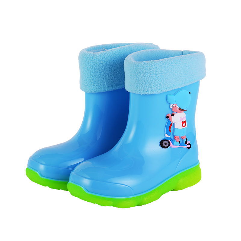 Non-slip Waterproof Detachable Velvet Children's Rain Boots