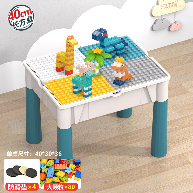 Compatible with a Certain Large Building Block Table, Large Particle Assembly Educational Children's Toy, Multifunctional Learning and Play Table for Babies