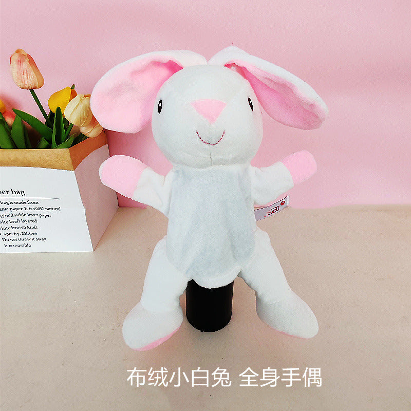 Ventriloquism Animal Hand Puppet Plush Toy Family Interactive Gloves Kindergarten Storytelling Can Open Mouth Doll Rag Doll