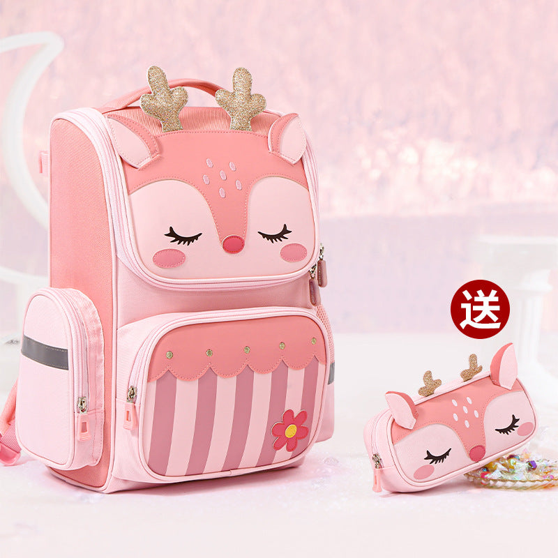 Cute Kids Backpack for Elementary Girls (1–3–6 Years) – Ultra-Light, Weight-Relief School Bag, Cross-Border Wholesale