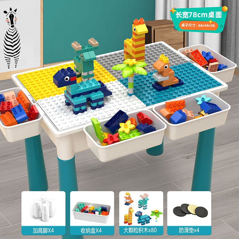 Compatible with a Certain Large Building Block Table, Large Particle Assembly Educational Children's Toy, Multifunctional Learning and Play Table for Babies