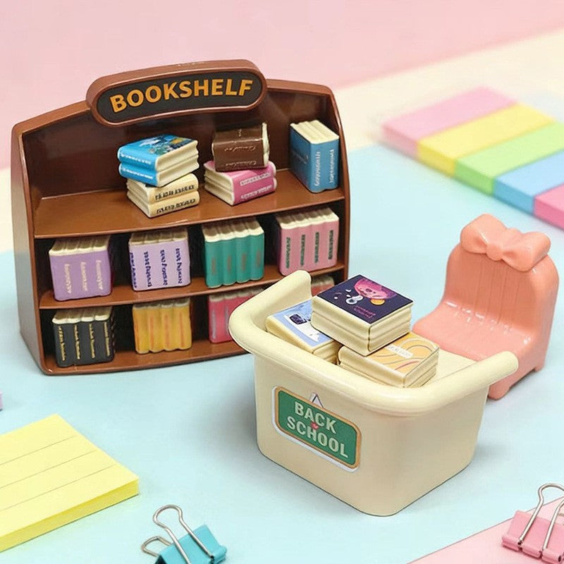 Mini Scene Playset Toy Dollhouse Double-Door Refrigerator Miniature for Pretend Play, Realistic Model