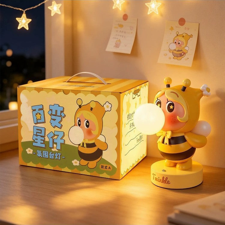 Star Person Bedroom Bedside Lamp USB Rechargeable Table Lamp Night Light Decorative Ornament Practical Gift for Friends (For Him & Her)