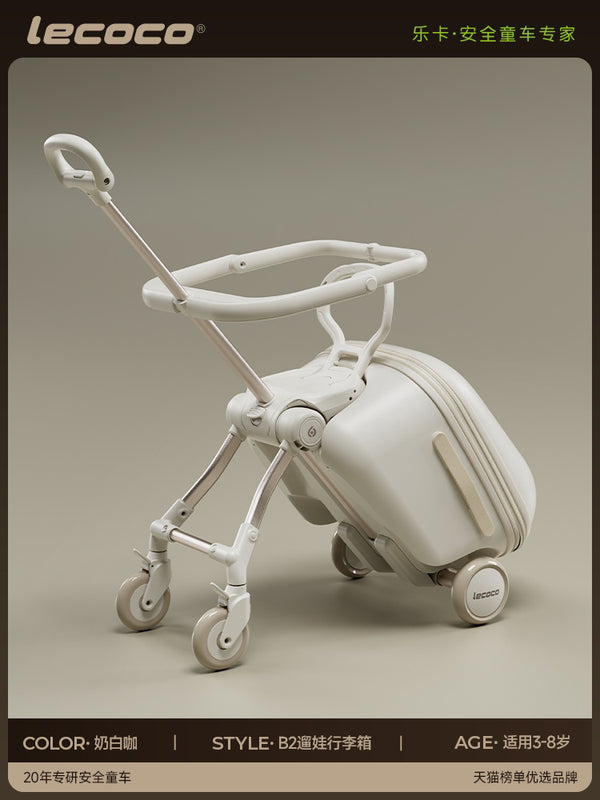 Lekca LecoCo Stroller-Wagon Luggage Suitcase for Kids — Ride-On Travel Rolling Case, Parent’s “Kid-Handling” Travel Helper