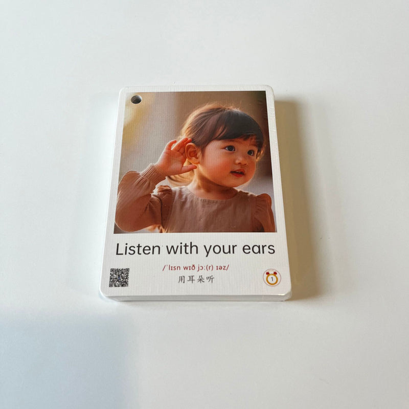Real-Life Parent-Child TPR Action Command Flashcards (English Enlightenment & Bilingual Early Learning) — Supports Point-Reading