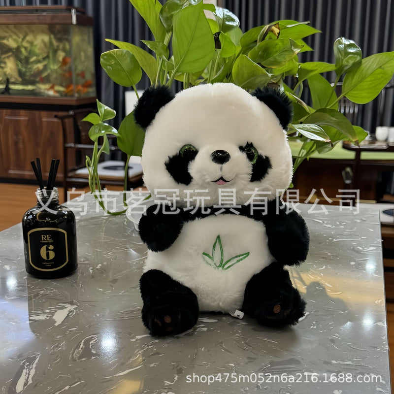 Breathing Glowing Smart Simulated Giant Panda Plush Toy with Light-Up Feature, Plays Gentle Music—For Calming, Soothe Sleep, Students, Babies, Birthday Gift