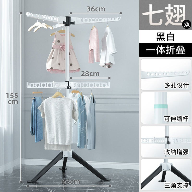Bestselling Octopus Foldable Clothes Drying Rack, Balcony Household Floor-Standing Multi-Function Mobile Laundry Hanger for Drying Clothes & Blankets