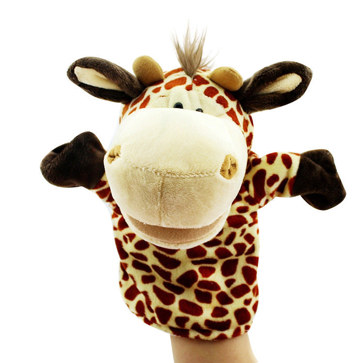 Cartoon Animal Plush Hand Puppets That Can Open Their Mouths, Parent-Child Toys for Kindergarten Storytelling, Cross-Border Ready Stock, Custom Logo